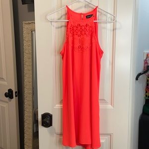 Neon coral dress
